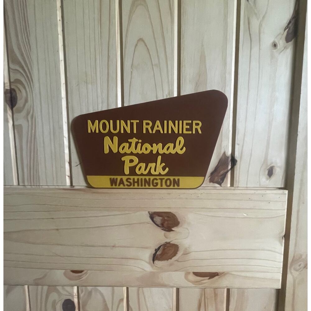 Mount Rainier National Park Washington Sign